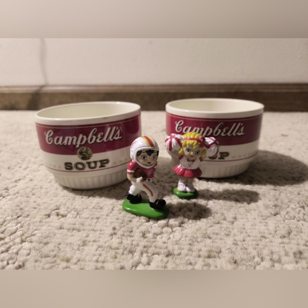 Campbell's Soup Mugs with Figurines